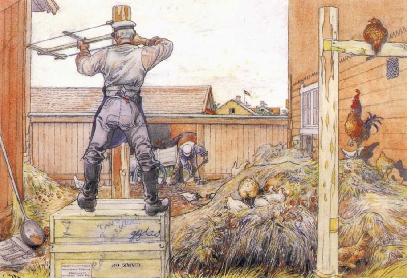 The Manure Pile, Carl Larsson